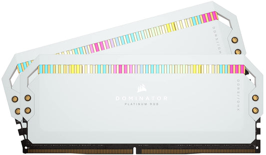 Corsair DOMINATOR PLATINUM RGB DDR5 (5600mhz/6200mhz/6400mhz/7200mhz) (Black/White) - SevenTwentyOne
