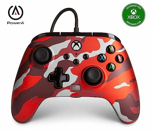 PowerA XBX ENWIRED CONTROLLER RED CAMO - SevenTwentyOne