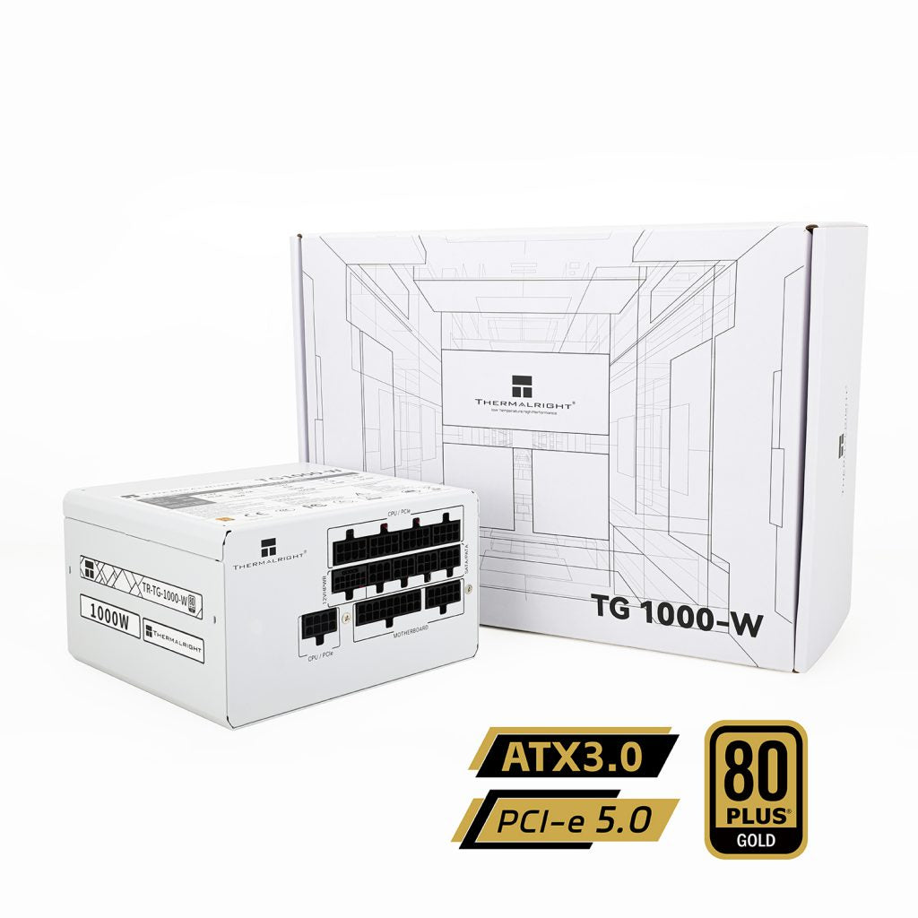 Thermalright TG1000 White 1000w ATX3.0 PCIe5.0 80 plus Gold Fully Modular