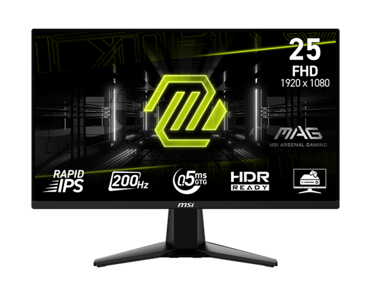 MSI MAG 255F E20 電競顯示器[24.5Inch/1080P/ 200Hz/ 0.5ms/ Rapid IPS]