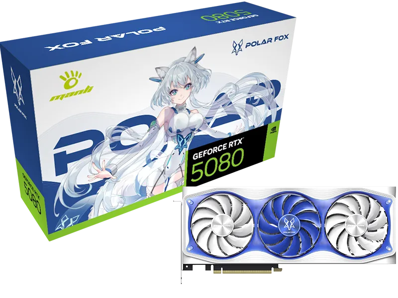 Manli POLAR FOX GeForce RTX 5080 OC 16GB 顯示卡