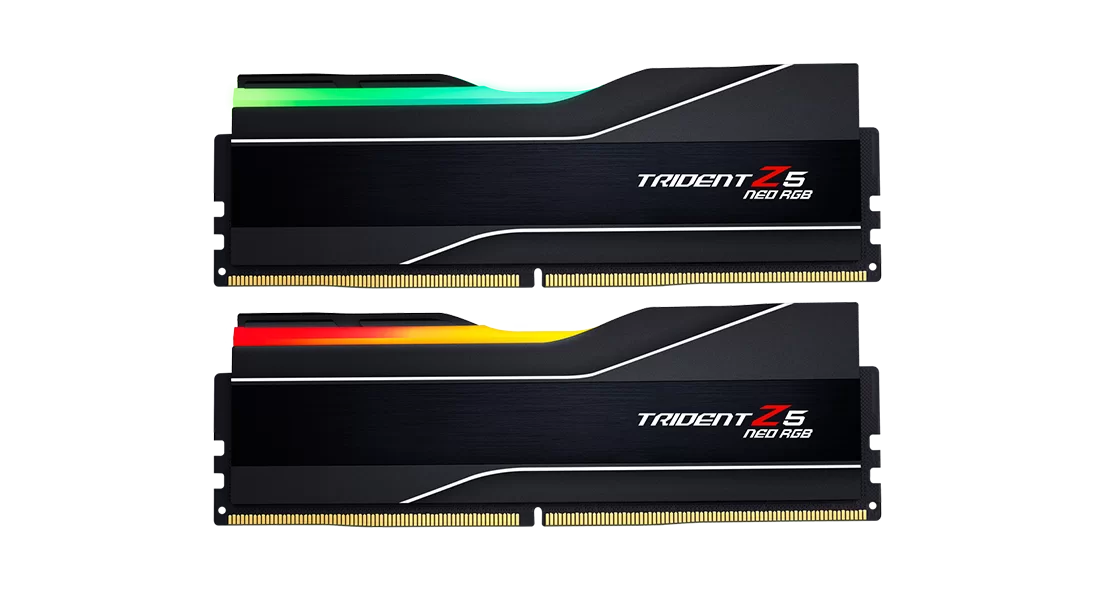 Gskill Trident Z5 RGB Neo Heatsink (For AMD Expo) (6000mhz/6400mhz) (Black/White)