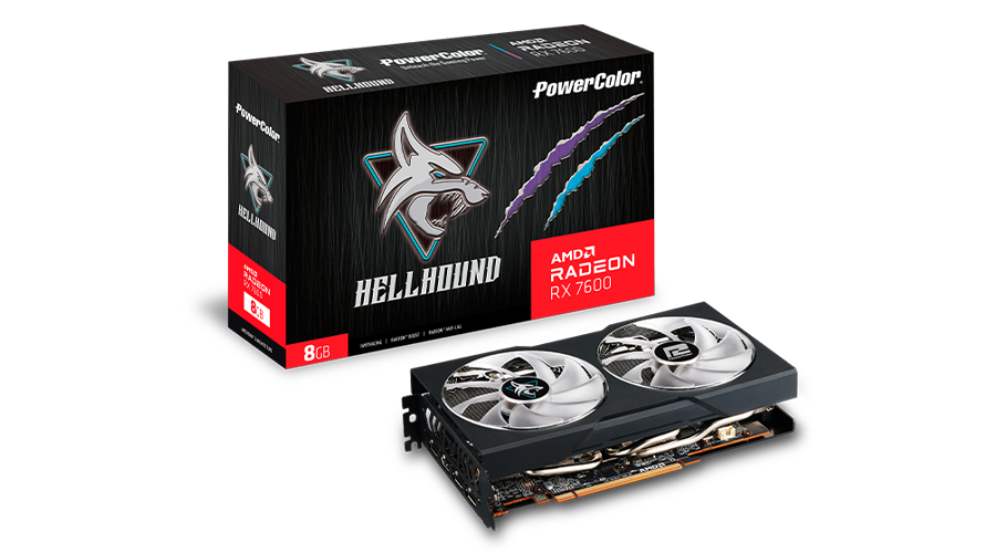 POWERCOLOR Hellhound AMD Radeon RX7600 8GB GDDR6