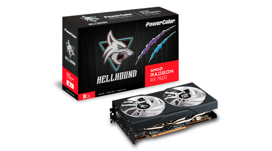 POWERCOLOR Hellhound AMD Radeon RX7600 8GB GDDR6