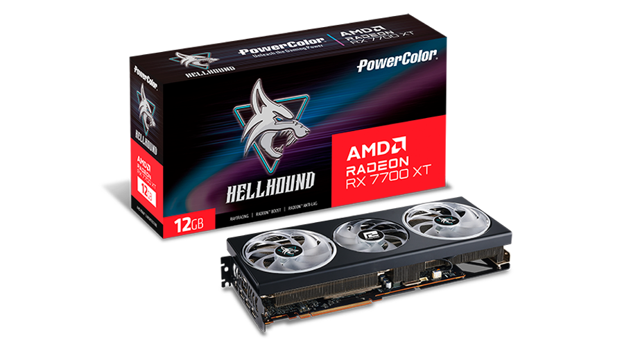 POWERCOLOR Hellhound AMD Radeon RX7700XT 12GB GDDR6