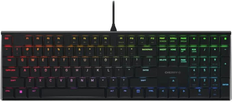 CHERRY MX10.0 Low Profile紅軸 RGB 機械式鍵盤(G8A-25000LYAEU-2) (黑框)