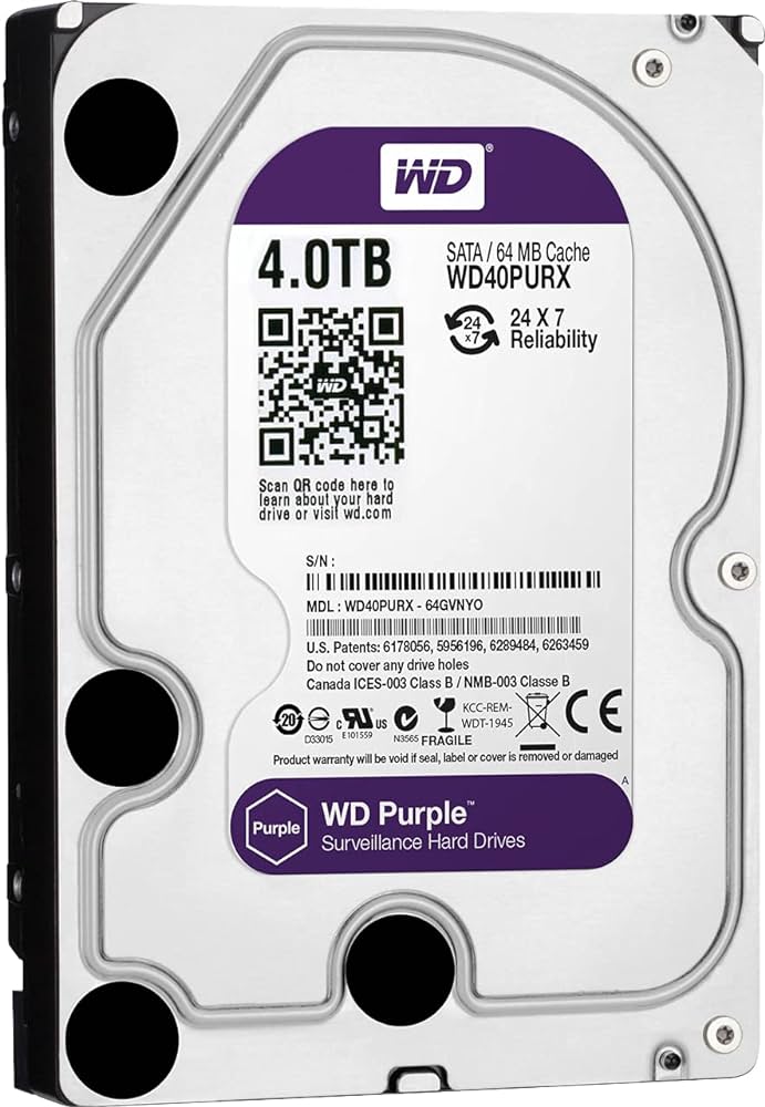 WD Purple CCTV SATA3 5400rpm 3.5-inch