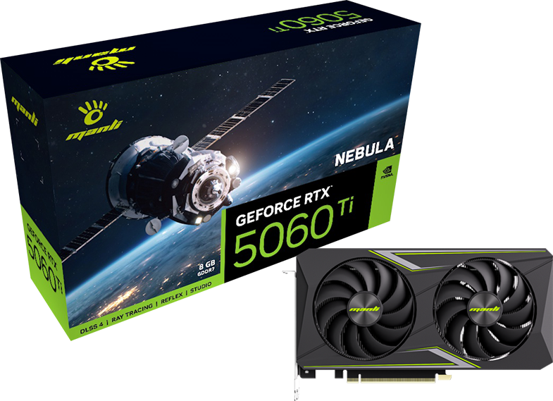 Manli GeForce RTX5060Ti NEBULA X2 16GB GDDR7 - SevenTwentyOne