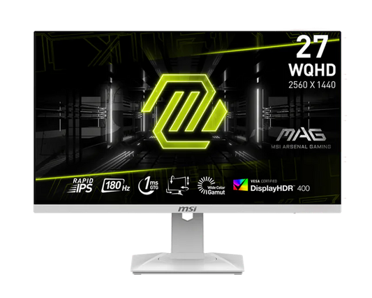 MSI MAG 274QRFW
27" 2K 180Hz IPS Gaming Monitor
可調升降