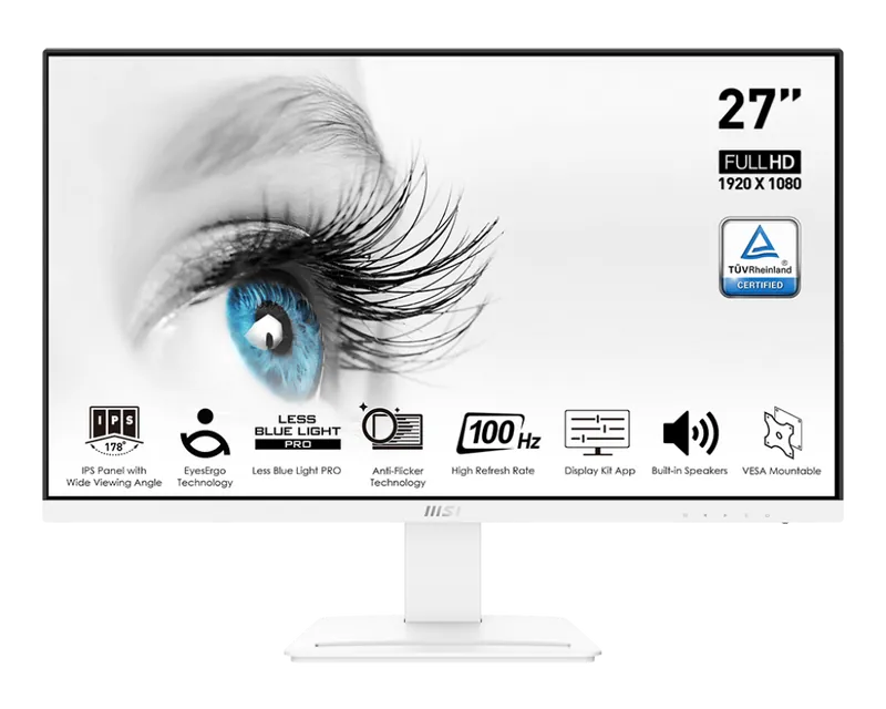 MSI Pro MP273AW 27" FHD 100Hz Monitor with built-in speaker HDMI Cable