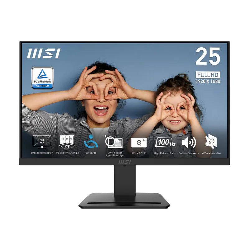 MSI Pro MP253P 25" FHD 100Hz Monitor with built-in speaker HDMI Cable