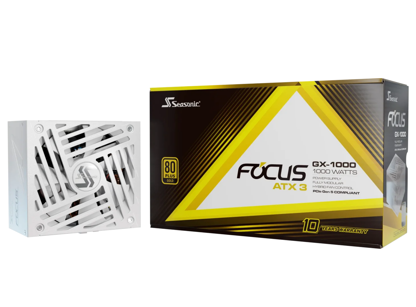 Seasonic Focus GX 1000w White ATX3.0 PCIe5.0 80 plus Gold Fully Modular