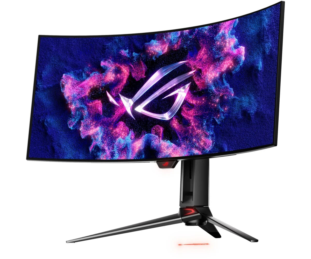 ASUS ROG Swift OLED PG34WCDM 曲面電競顯示器 (34吋 / UWQHD [3440 x 1440] / 240Hz / 0.03ms OLED / Curved 800R / DisplayHDR True Black 400 / G-Sync Compatible / FreeSync Premium Pro / Type-C 90W / Smart KVM / 3軸人體工學支架)