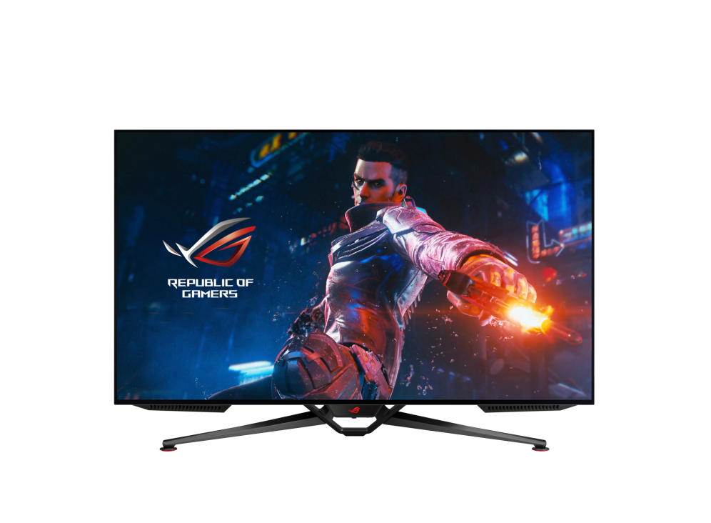 ASUS ROG Swift PG42UQ 41.5 吋 4K、OLED、138Hz (超頻)、0.1 ms (GTG)、G-SYNC® 相容、抗眩光微細紋理塗層、特製散熱技術、均勻亮度設定、98% DCI-P3、真 10 位元、HDMI® 2.1、DisplayPort™ 1.4