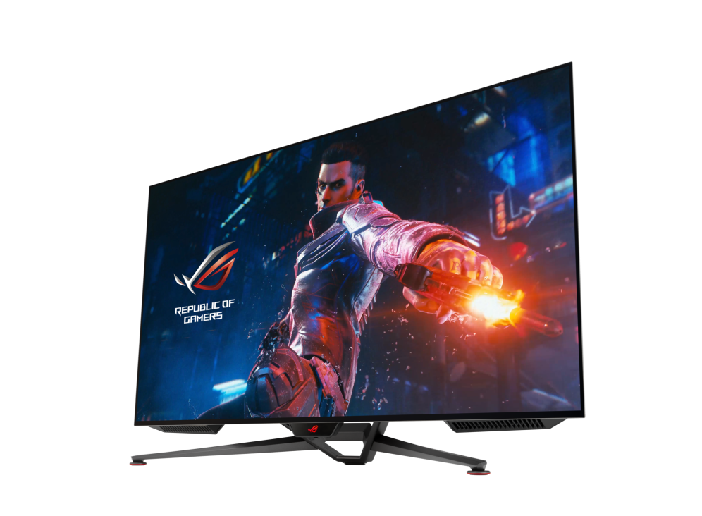 ASUS ROG Swift PG42UQ 41.5 吋 4K、OLED、138Hz (超頻)、0.1 ms (GTG)、G-SYNC® 相容、抗眩光微細紋理塗層、特製散熱技術、均勻亮度設定、98% DCI-P3、真 10 位元、HDMI® 2.1、DisplayPort™ 1.4