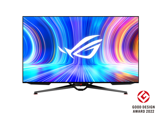 ASUS ROG Swift PG42UQ 41.5 吋 4K、OLED、138Hz (超頻)、0.1 ms (GTG)、G-SYNC® 相容、抗眩光微細紋理塗層、特製散熱技術、均勻亮度設定、98% DCI-P3、真 10 位元、HDMI® 2.1、DisplayPort™ 1.4