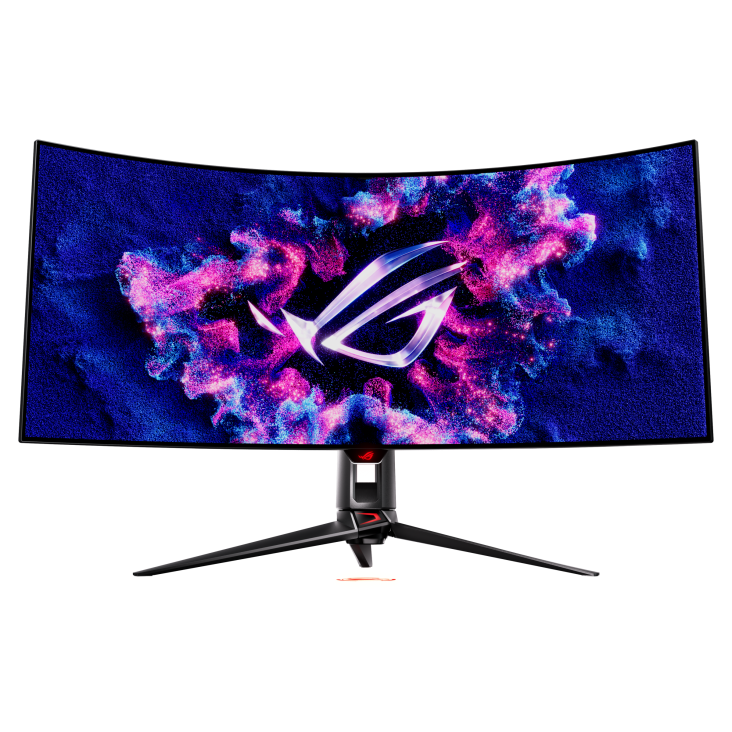 ASUS ROG Swift PG39WCDM 39-inch (3440x1440) curved OLED panel, 240 Hz (above 144Hz), 0.03 ms, G-SYNC® compatible, custom heatsink, uniform brightness, ROG Smart KVM, 90 W Type-C, ASUS DisplayWidget Center