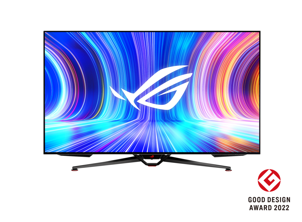 ASUS ROG Swift PG48UQ 47.5 吋 4K、OLED、138Hz (超頻)、0.1 ms (GTG)、G-SYNC® 相容、抗眩光微細紋理塗層、自訂散熱器、均勻亮度、98% DCI-P3、真 10 位元、HDMI® 2.1、DisplayPort™ 1.4