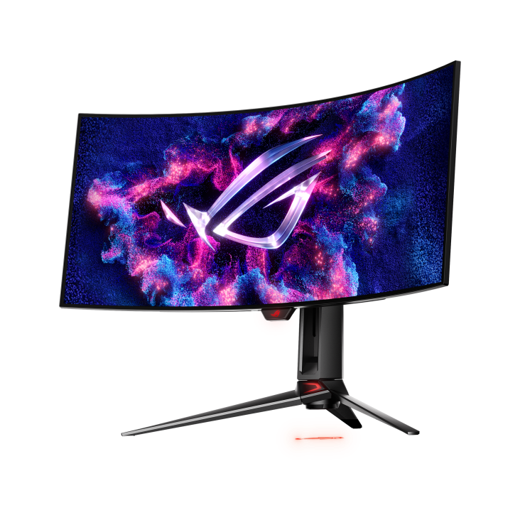 ASUS ROG Swift PG34WCDM 34 吋 (33.9 吋可視，3440 x 1440) 800R 曲面 OLED 面板、240 Hz、0.03 ms(GTG) 反應時間、G-SYNC® 相容、特製散熱技術、均勻亮度、ROG Smart KVM、90 W Type-C® 及 ASUS DisplayWidget Center