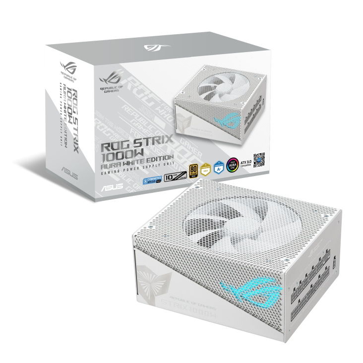 ASUS ROG Strix 1000G Aura White Gaming 1000w ATX3.0 PCIe5.0 80 plus Gold Fully Modular