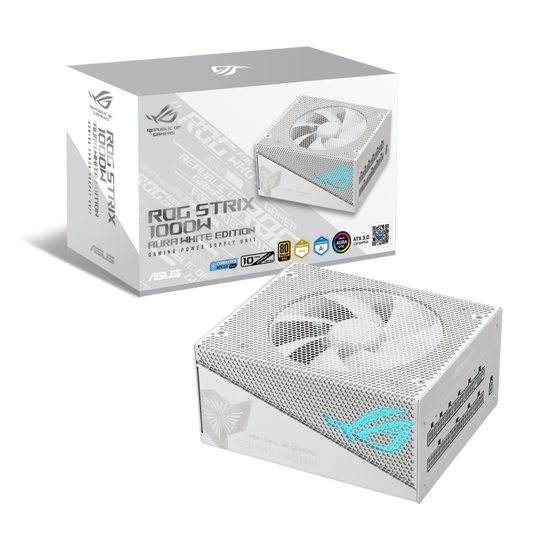 ASUS ROG Strix 1000G Aura White Gaming 1000w ATX3.0 PCIe5.0 80 plus Gold Fully Modular