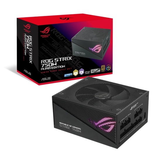 ASUS ROG Strix 750G 750w Aura Gaming ATX3.0 PCIe5.0 80 plus Gold Fully Modular