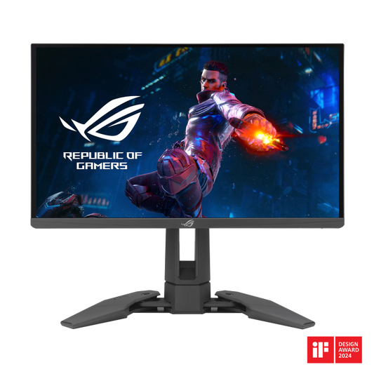 ASUS ROG Swift Pro PG248QP NVIDIA® G-SYNC® esports gaming monitor ― 24.1-inch FHD, 540 Hz overclocked (above 360Hz), Esports-TN panel, NVIDIA® Reflex Analyzer, ULMB 2, adjustable base, ESS codec, DisplayHDR™ 400