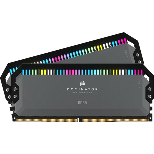 Corsair DOMINATOR PLATINUM RGB DDR5 (For AMD Expo) (5600mhz/6000mhz) (Black/White) (Black Only)