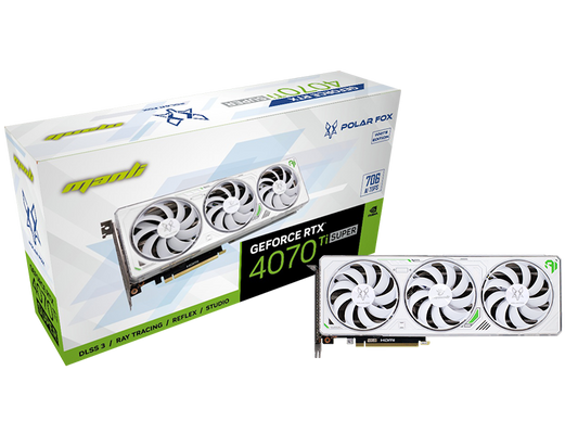 Manli Geforce RTX4070 Ti SUPER 16GB GDDR6X Triple Cooler Polar Fox series