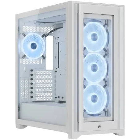 Corsair iCUE 5000X RGB QL Edition Mid Tower ATX Case (White Obly)