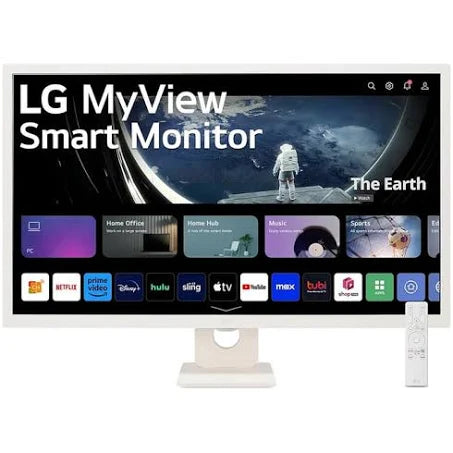 LG 32SR50F-W 31.5 吋全高清 IPS 智能顯示器，配備 webOS