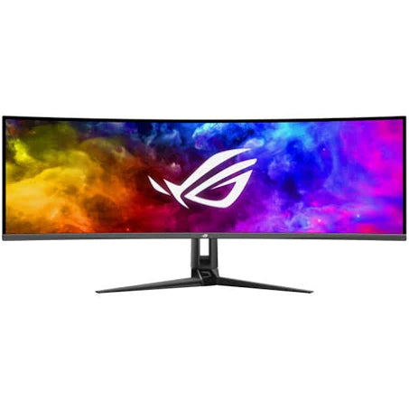 ASUS ROG Swift PG49WCD 49-inch (5120x1440) curved QD-OLED panel, 144 Hz, 0.03 ms, G-SYNC® compatible, custom heatsink, uniform brightness, ROG Smart KVM, 90 W Type-C, ASUS DisplayWidget Cente