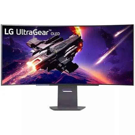 LG 45GS95QE-B 45 吋 UltraGear™ 21:9 Ultra-WQHD OLED 800R 弧形遊戲顯示器 | 支援 240Hz 更新率、0.03ms (GtG) 反應時間 及 DisplayHDR™ True Black 400 技術