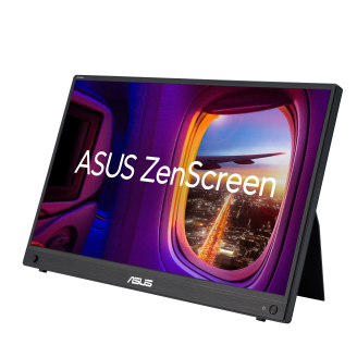 ASUS ZenScreen MB16AHG 可攜式顯示器 15.6 吋 FHD (1920 x 1080)、IPS、144Hz、USB-C、Mini-HDMI、Freesync Premium™、Ergo 可折疊支架、三腳架插孔、不閃屏、低藍光